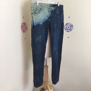 Offer Altered up cycled Kut from the Kloth hand bleached dark wash jeans size 8